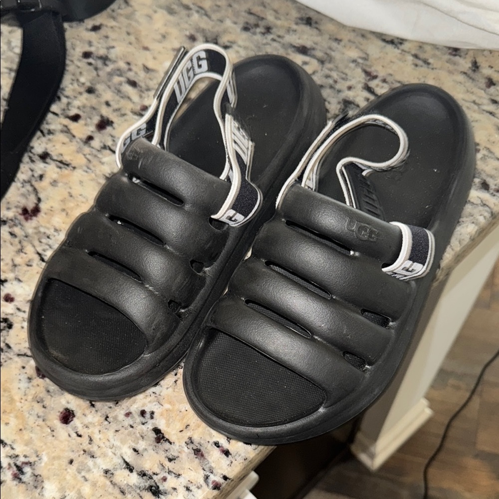 UGG Black Slide Sandals